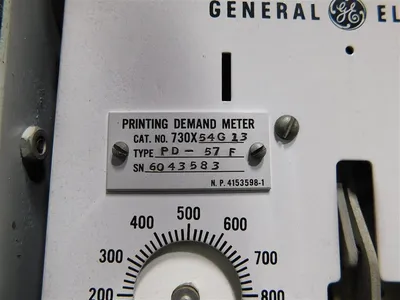 General Electric 730X54G13 Printing Demand Meter PD-57F 120V 60Hz Used
