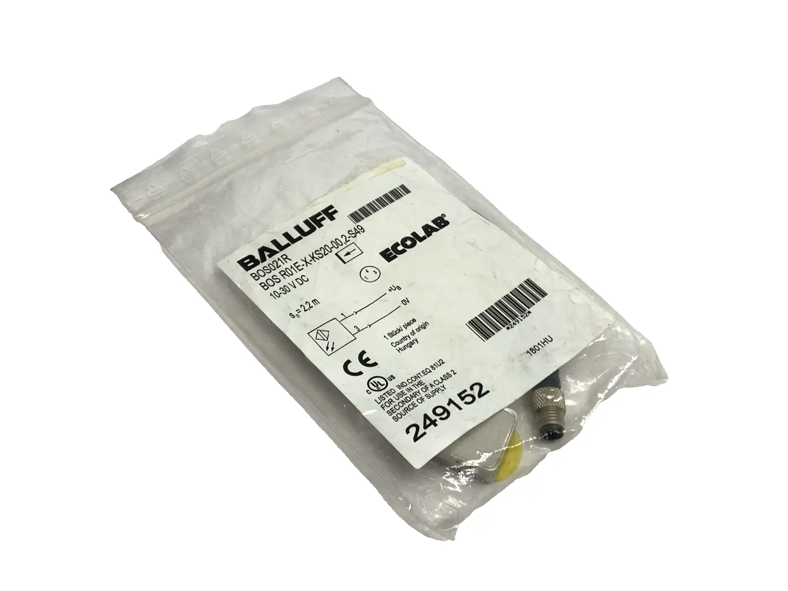 NEW BALLUFF B0S R01E-PS-KE20-00,2-S49, B0S021N