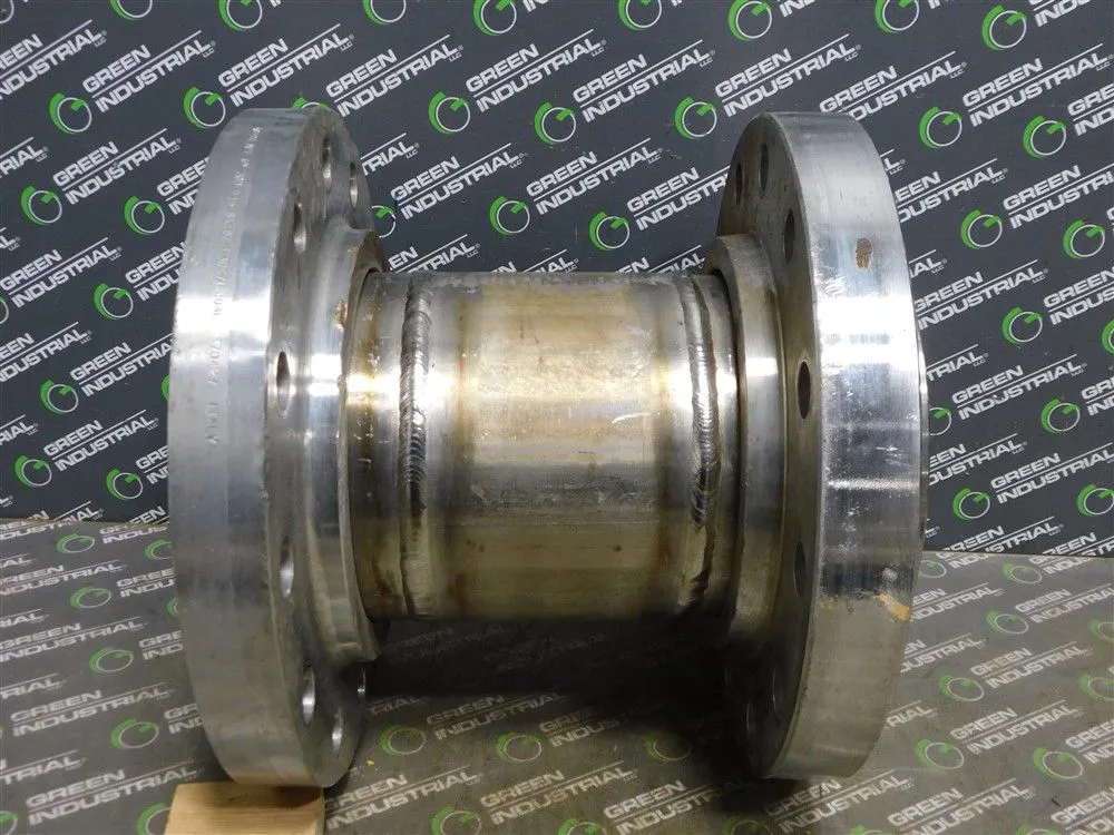 6" Titanium Bolt On Flanged Pipe 11.75" Flange OD 12" W Stainless Flanges Used