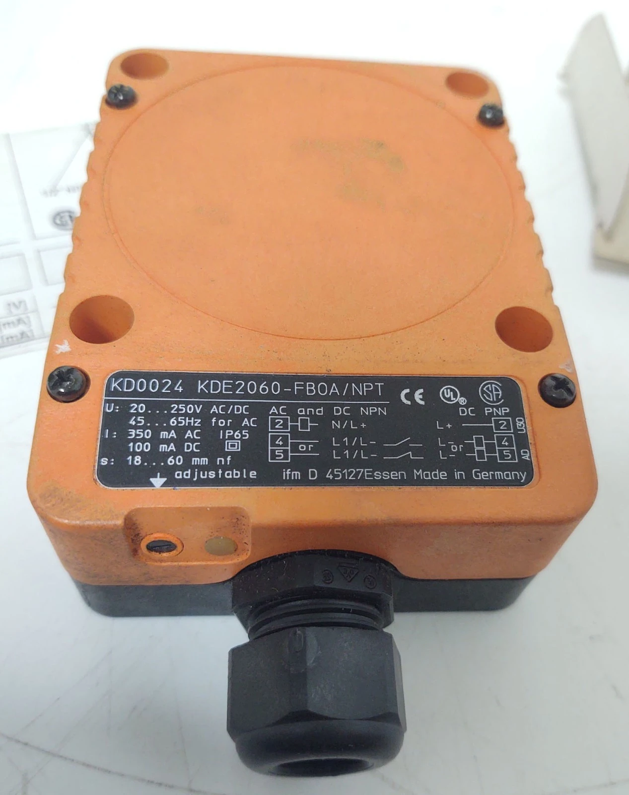 USED EFECTOR IFM KDE2060-FBOA/NPT