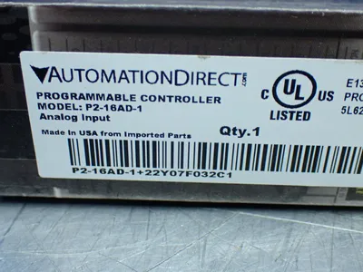 New | in-Stock AUTOMATION DIRECT P2A6AD1 PLC Input & Output Ohio US | HGR 24 #1406443