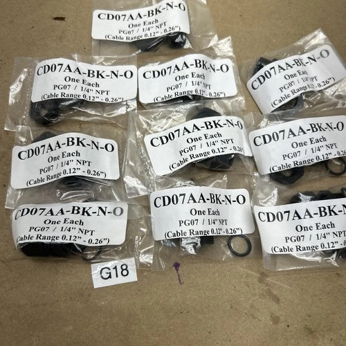 (10) CD07AA-BK-N-O New In Individual Sealed Bags Fast Shipping! + Warranty