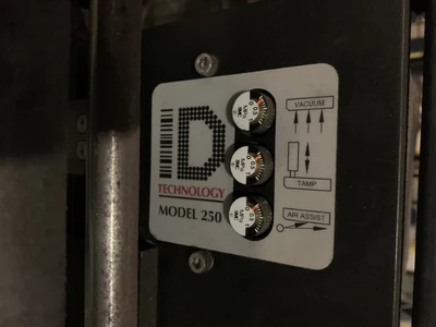 ID Technology Pressure Sensitive Labeler on Adjustable Stand