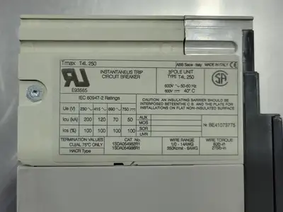 NEW ABB T4L 250 - 1SDA059457R1