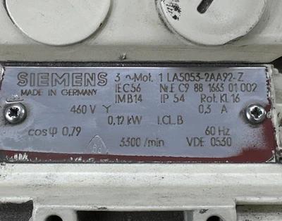 USED Siemens 1LA5053-2AA92-Z
