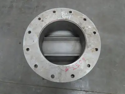Buhler Miag USP-50 Rotary Airlock Feeder Valve 316SS 10x10" Round Flange 16" OD