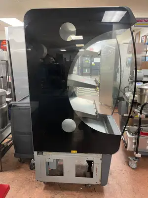 Used Fri Jado Used Fri Jado CLD25 Heated Grab & Go Air Curtain Merchandiser Display Warmer 220V Heated Cabinets & Displays Illinois US | Falcon Restaurant Supply #1376049