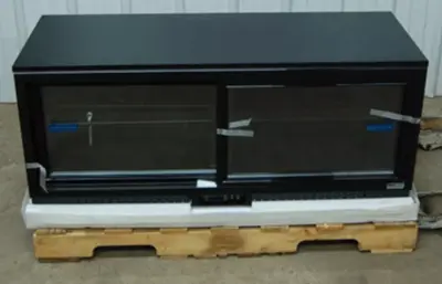 142-1188 MTL Cool Countertop Glass Door Reach In Cooler-Self Contained