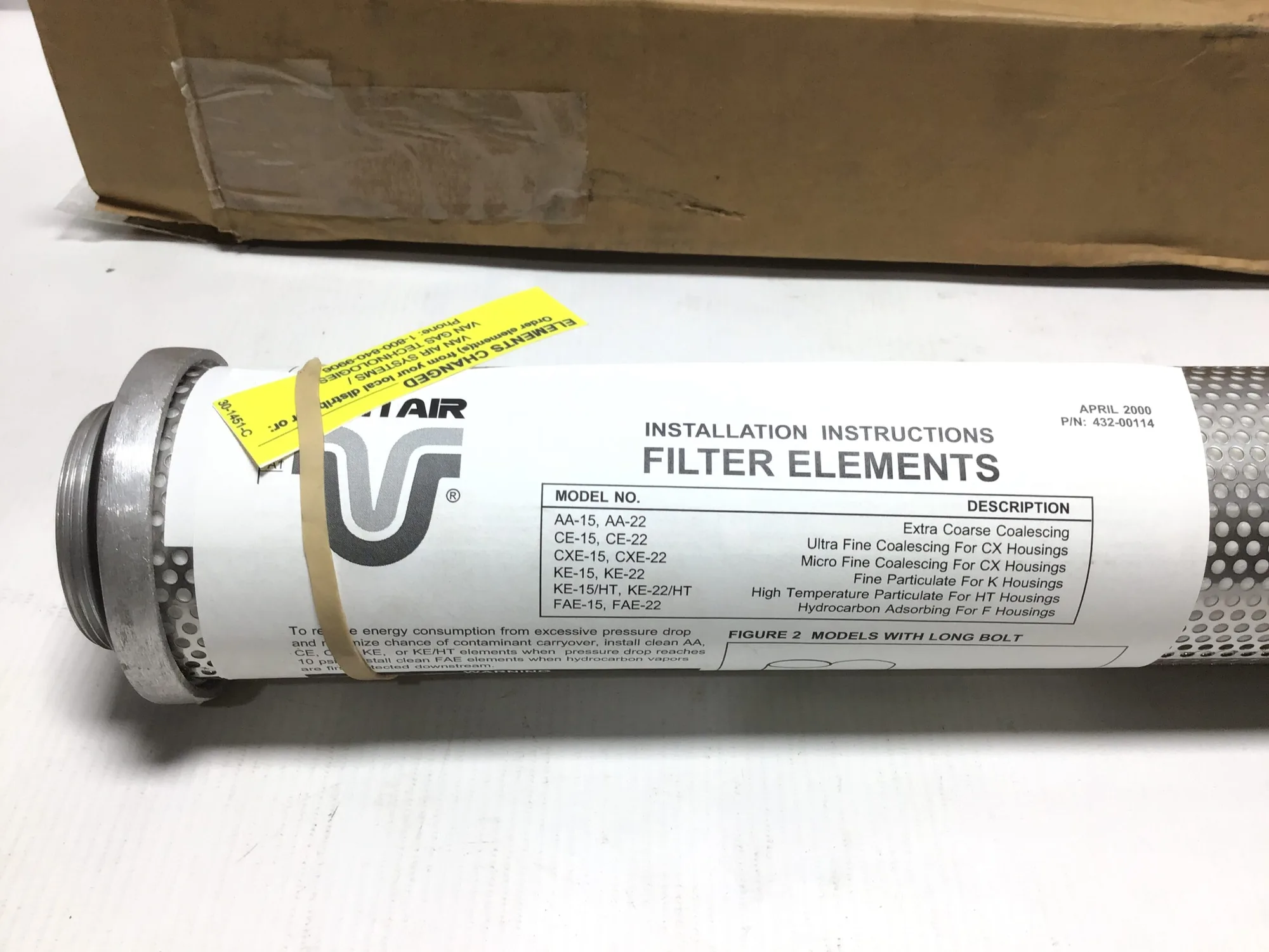 Van Air 26-1335 Filter Element