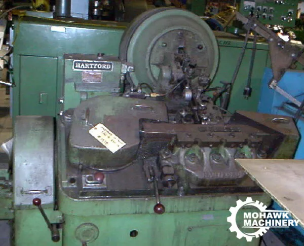 3/16” HARTFORD “0-400” HIGH-SPEED FLAT DIE THREAD ROLLER w/ROTARY DRUM HOPPER - 2-1/2” THREAD LENGTH - 5 HP MOTOR