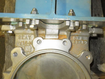 Fabri-Valve 10"-150 Knife Gate Valve , Air Operated , 316ss, Unused