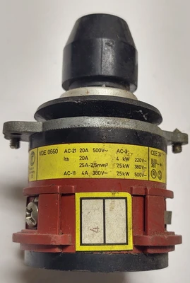 Small Drum Switch 119042 BVNKADD22K Made in Germany 20Amp at 220VAC Stackable