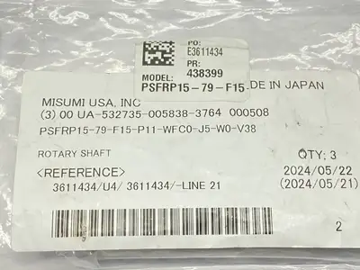NEW MISUMI ROTARY SHAFT 15MM DIA. 79MM LONG 3-PACK