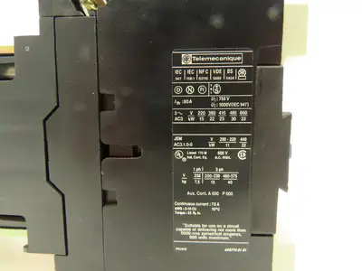 Telemecanique LP1D5011 Contactor Motor Starter 70A 600V 40Hp Coil 24VDC Lot of 5