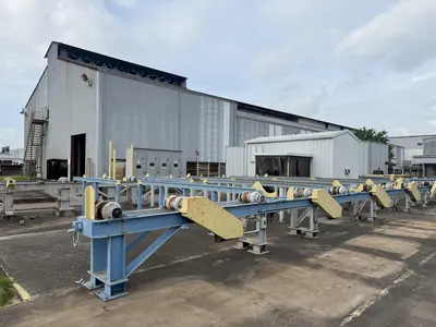 2000 TON HEAVY DUTY 4-POST HYDRAULIC PRESS, USED FOR STRAIGHTENING PIPE & BAR: YOBRO #25137