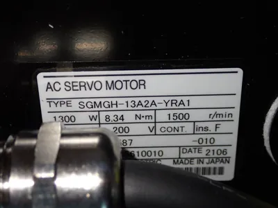 Used YASKAWA SGMGH13A2AYRA1 Motors (misc) Ohio US | HGR 24 #802155