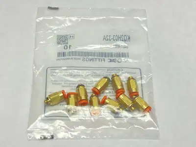 NEW SMC ONE-TOUCH FITTING MALE CONNECTOR 5/32" OD 10-32 UNF LOT OF 10