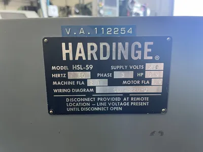 HARDINGE HSL-59 LATHES, SECOND OPERATION | Wheeler Machinery Sales (6)