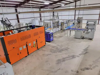 Filling Line, Bottles, Blow Molder, Filler/Rinser/Capper, Wrapper #A744851