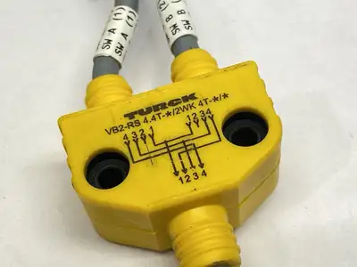 Turck VB2-RS 4.4T-0.3/2WK 4T-0.3/0.3 Daisy Chain Splitter U0164-0
