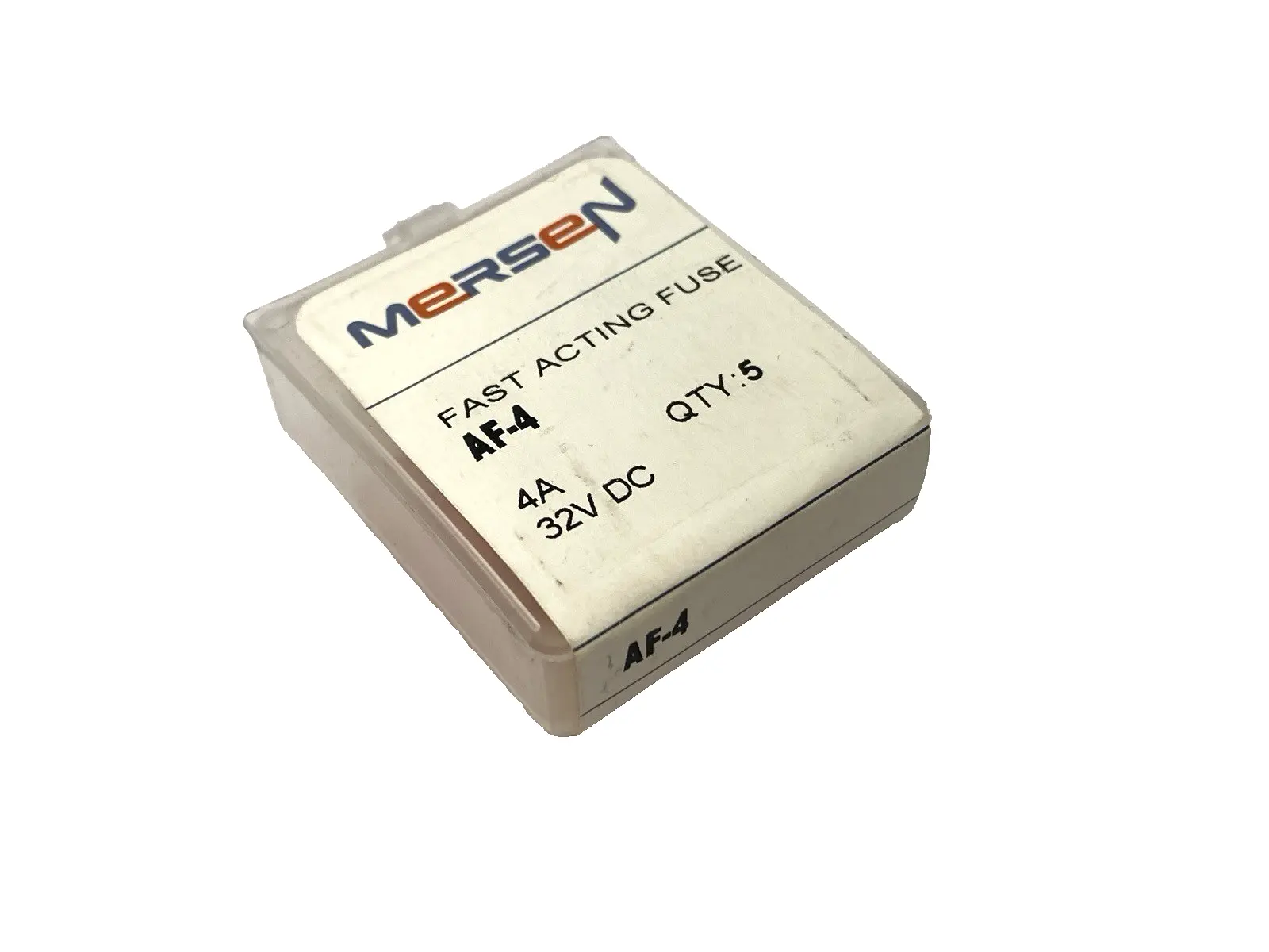 NEW MERSEN FAST ACTING AUTOMOTIVE FUSE 4A 32VDC LOT OF 5