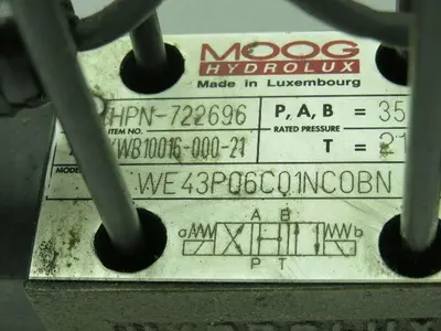 Moog Hydrolux HPN-722696 Hydraulic Valve WE43P06C01NCOBN