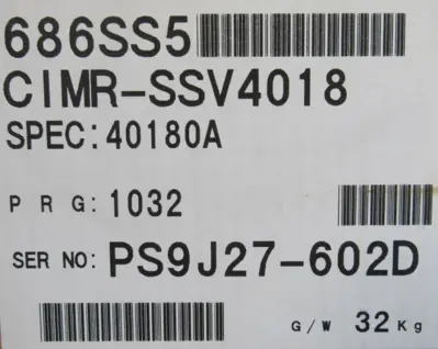 NEW YASKAWA CIMR-SSV4018 VARISPEED 686SS5 INVERTER 40180A CIMRSSV4018