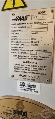 USED 2001 HAAS VF-2D
