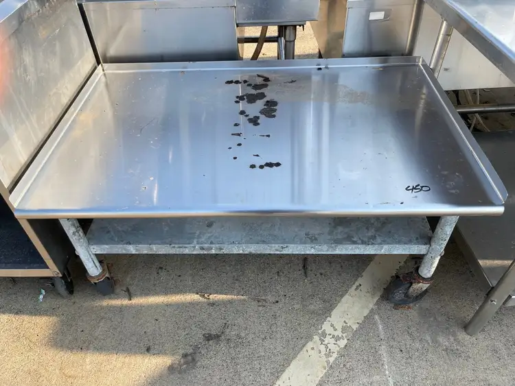 Used Falcon Restaurant Supply Used 48" Stainless Steel Equipment Stand - SS228 Restaurant Equipment (Miscellaneous) Illinois US | Falcon Restaurant Supply #1375958