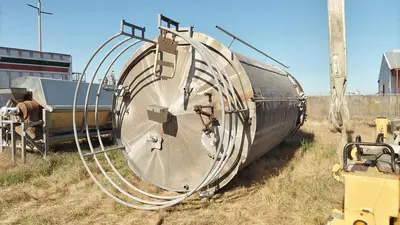 Tank, 10,000 Gallon, Stainless Steel, 9.5' x 21', Silo Tank - #5991650