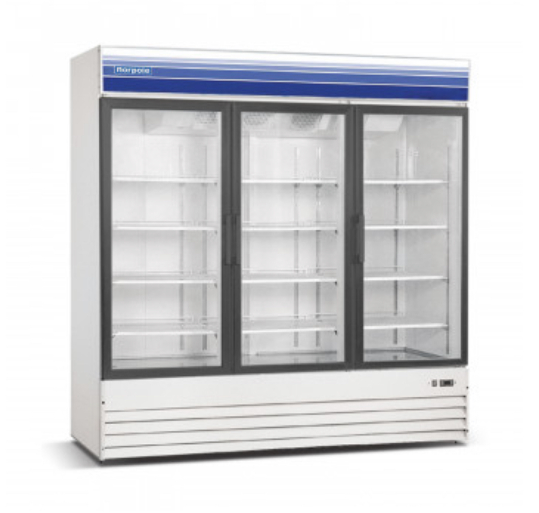 53 cu ft 3 Door Merchandiser Refrigerator (White)