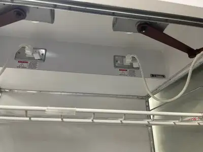 Used Falcon Restaurant Supply Used 70"H Self Closing Glass 2 Door Lighted Display Case 120V Food Displays Illinois US | Falcon Restaurant Supply #1375853