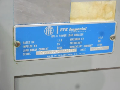 Used ITE HPL-C Circuit Breakers Ohio US | Equipment Recovery Corp. #1329777
