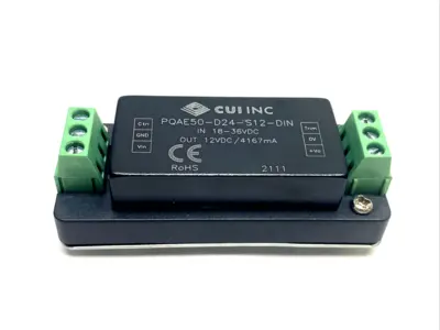 PQAE50-D24-S12-DIN | CUI  DC/DC Din Rail Power Supply 18-36VDC In 12VDC 50W Out - Used