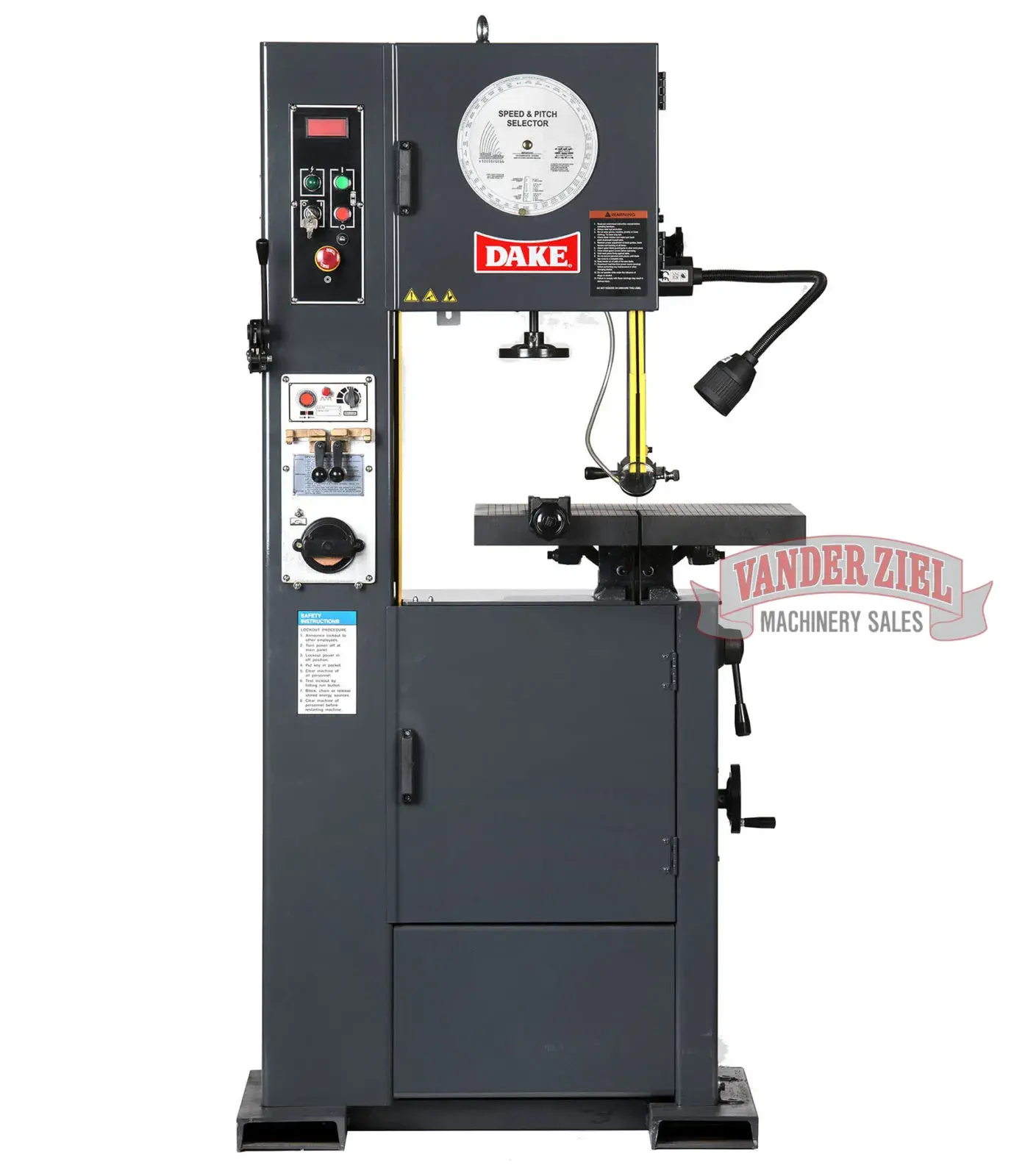 New | in-Stock DAKE V-16 Vertical Band Saws Michigan US | Vander Ziel Machinery Sales #480370