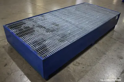 Used Denios 2-Tote Spill Containment Pallet – 500-Gallon Sump, Steel Grate