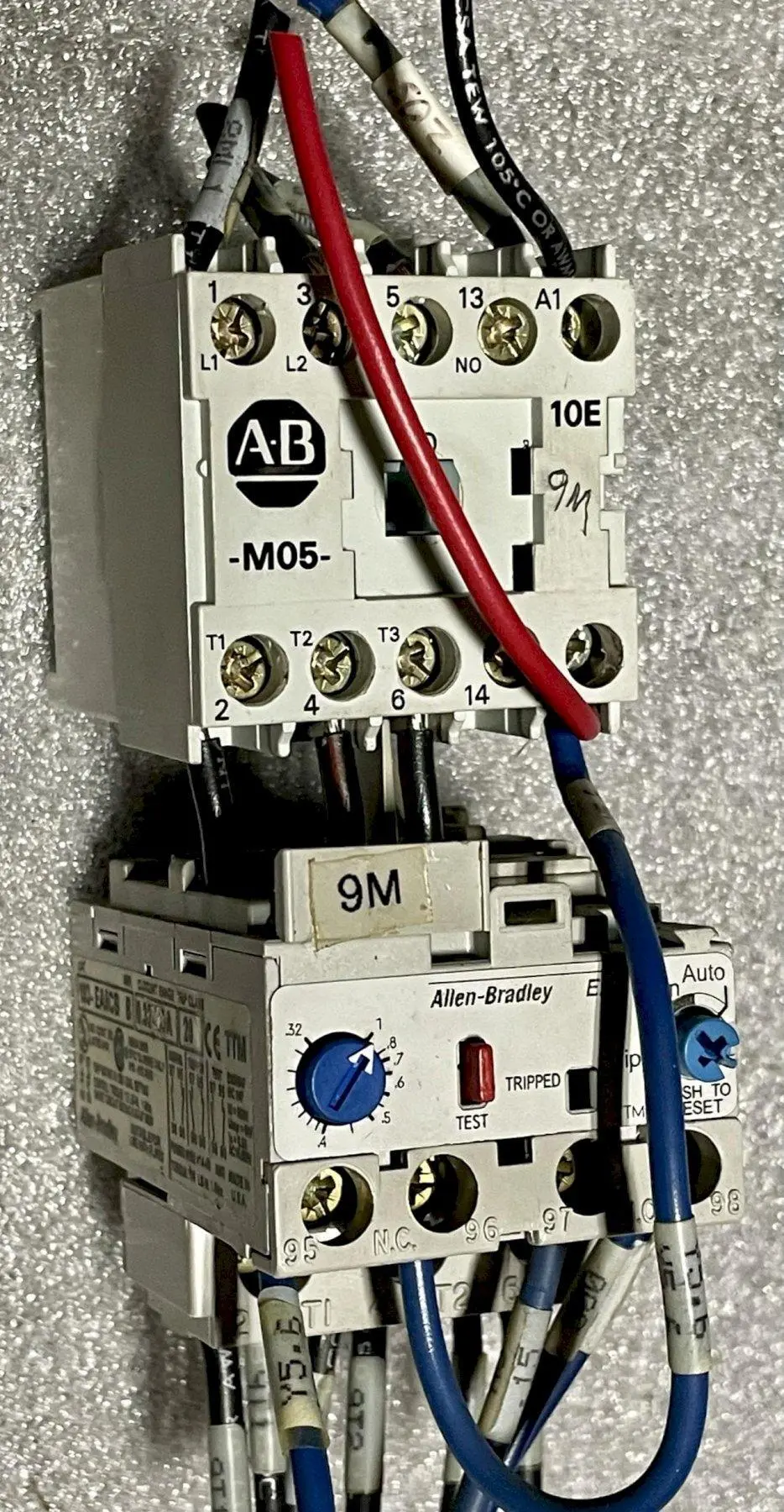 USED Allen Bradley 100-M05NZ.3 & 193-EA5CB