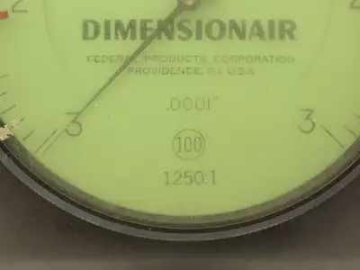 Mahr Federal D-1250 Dimensionair Air Gage 0-3" Dial 1250:1 .0001" Tooling