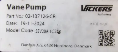 NEW VICKERS 35V30A1C22R HYDRAULIC PUMP 02-137126-CR