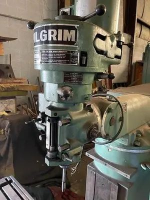 Pilgrim Vertical Mill: Table Size 43 1/2" x 9"