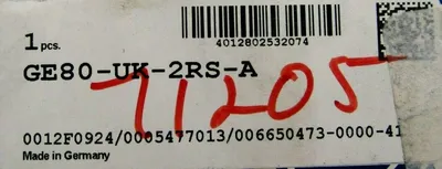NEW ELGES GE80-UK-2RS-A SPHERICAL PLAIN BEARING GE80UK2RSA