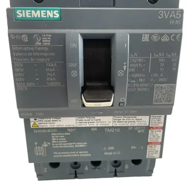 NEW SIEMENS 3VA6110-6HN31-0AA0 CIRCUIT BREAKER 3VA61106HN310AA0