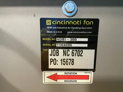 Used CINCINNATI FAN HDBI300 Miscellaneous MRO Ohio US | HGR 24 #1567132
