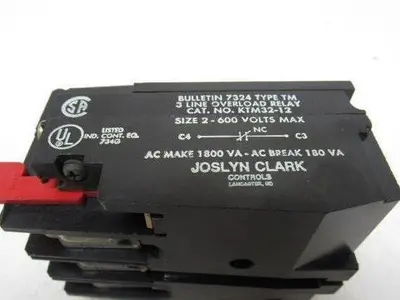 Joslyn Clark 7324 Yype TM Cat KTM32-12 Size 2 600V Over Load Relay