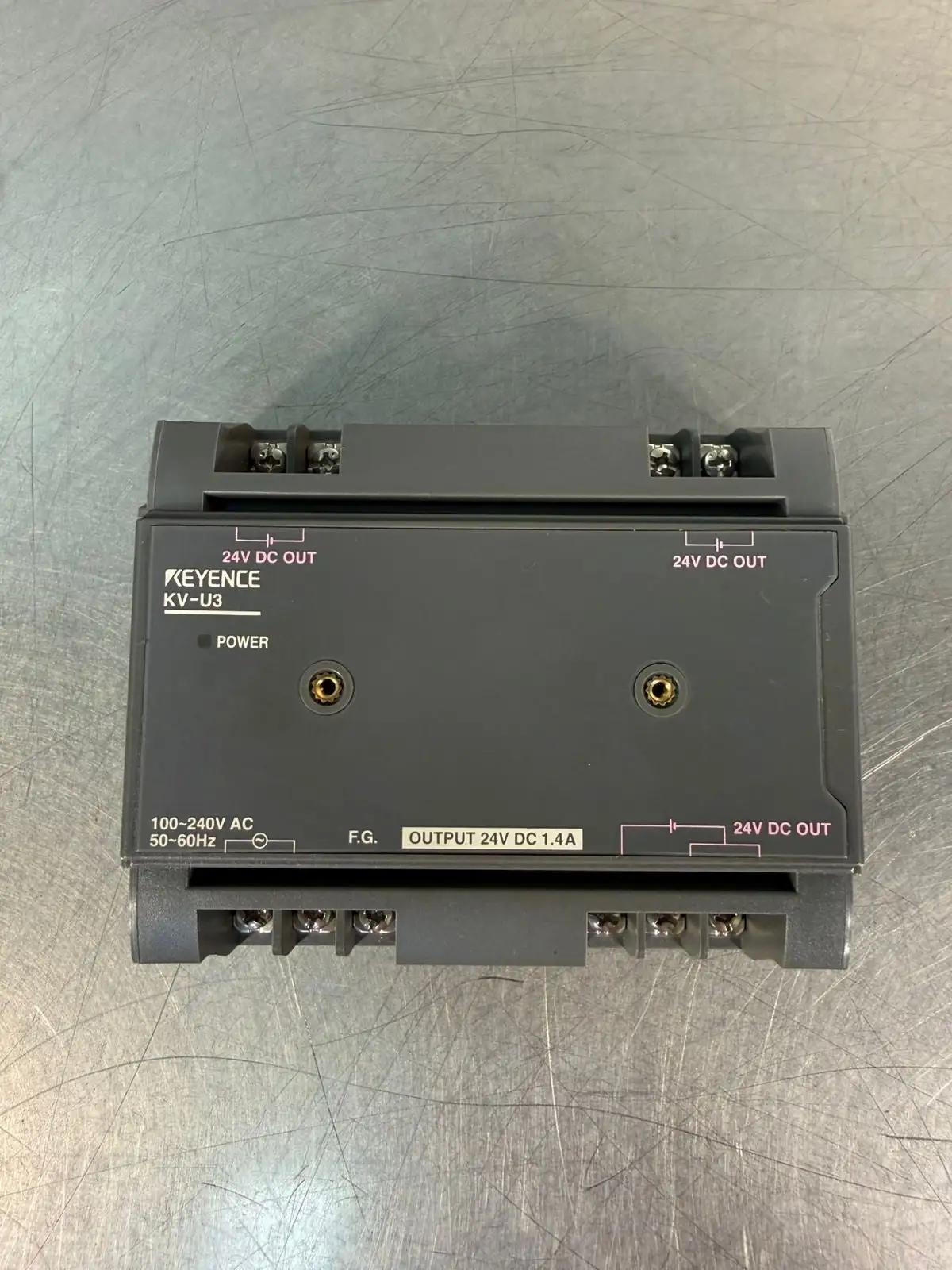 Keyence KV-U3 Power Supply 100-240Vac 50-60 24Vdc 1.4A (7.2.3)