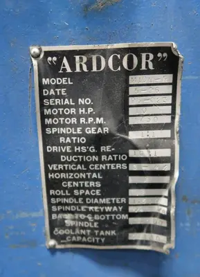 11 STAND X 1.5" ARDCOR MODEL #M10E-R U-JOINT DRIVE ROLLFORMER 12" ROLL SPACE: STOCK #20798