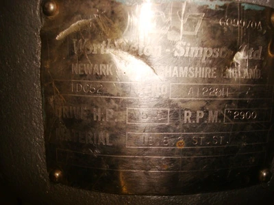 182 Lpm W Simpson Type 1 Dc52 S/S Pump