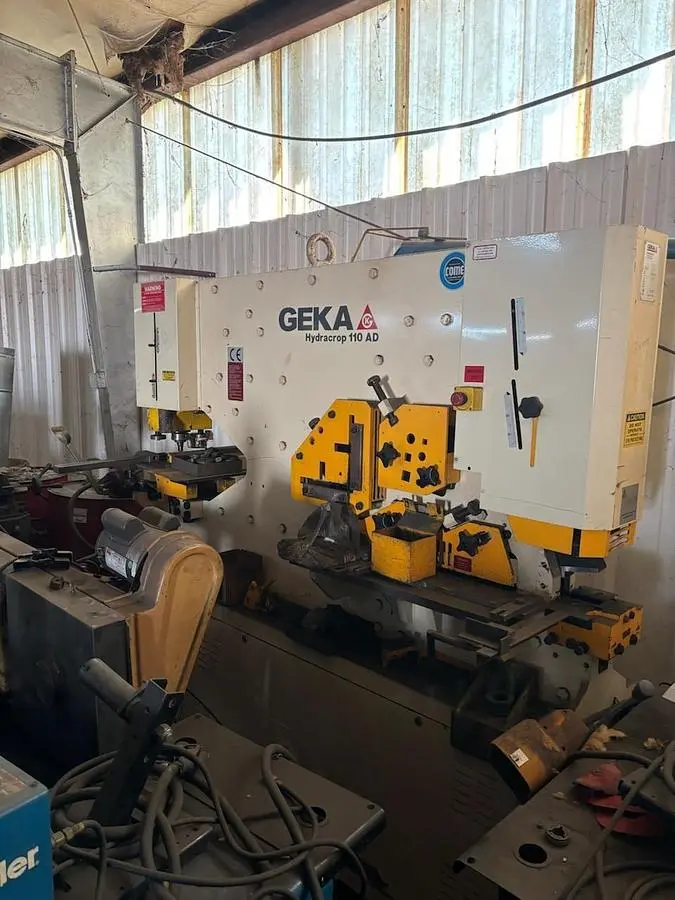 Used 2012 GEKA HYDRACROP 110 AD IRON WORKER Angle Punches North Carolina US | Legacy CNC Machinery, LLC #443267
