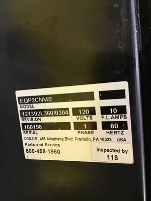 USED CONAIR EQP2CNV/2