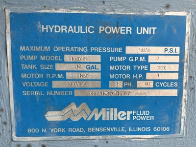USED 1997 GREENERD PRESSES GREENERD HPB-5 PRESS